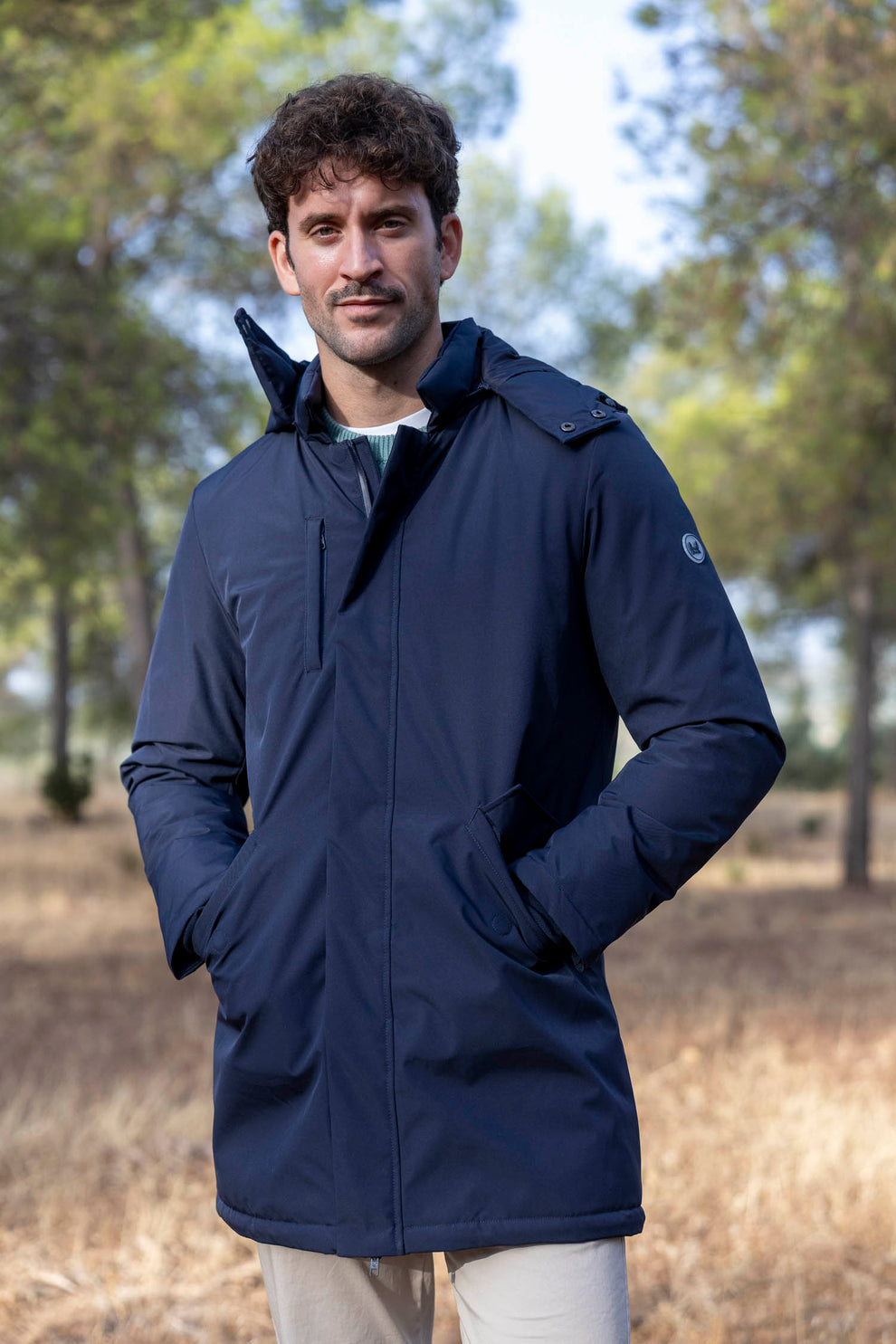 PARKA LARGA AZUL MARINO