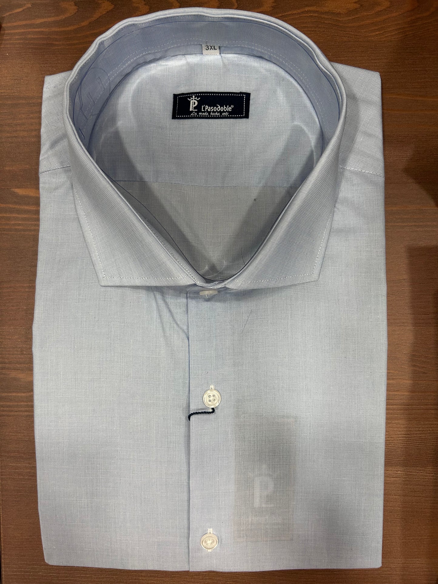 CAMISA DE VESTIR CELESTE
