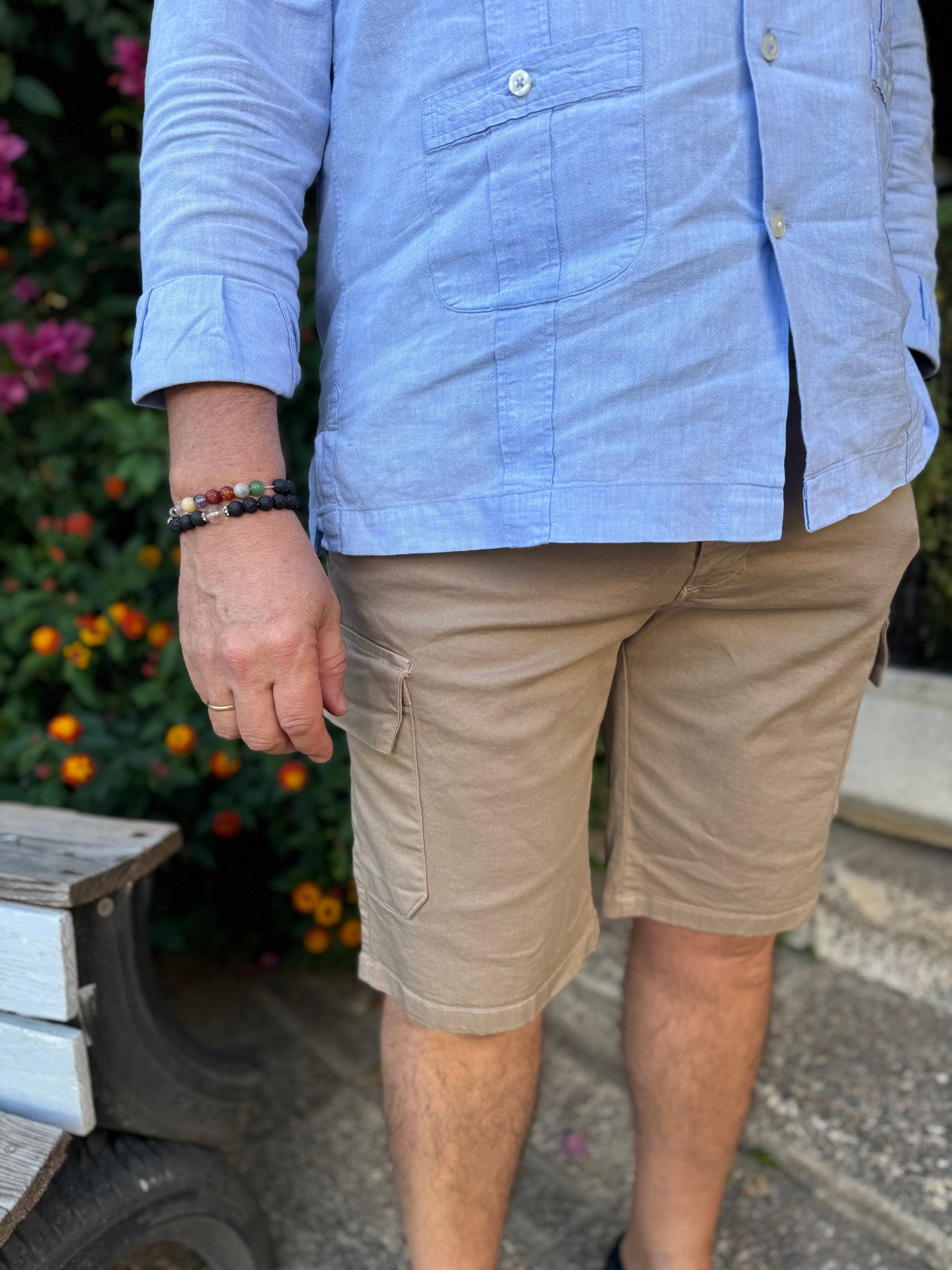 Bermudas cargo beige